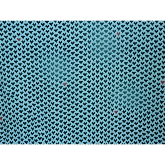 Tender Loving Care by HVN Dress Size 4 Silk Black White‎ Heart Print Button Up - Picture 10 of 12